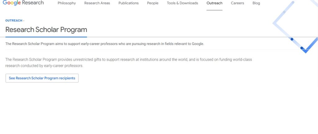 Google Research Scholar Program 2023